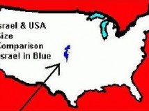 Israel and US size comparison