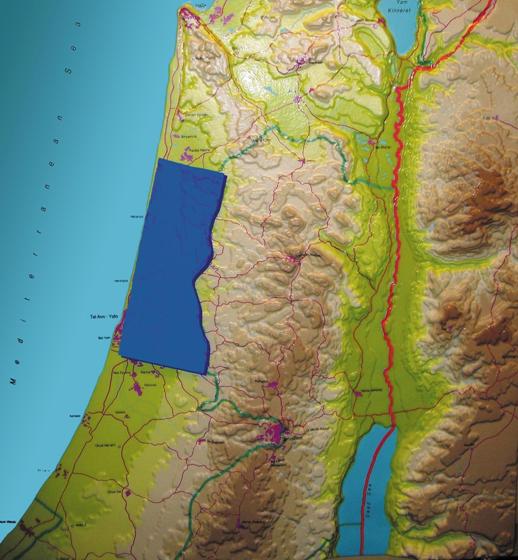 Israel Topographic Map