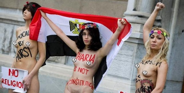 Naked Protest Against Egypt’s Morsi and Sharia Law